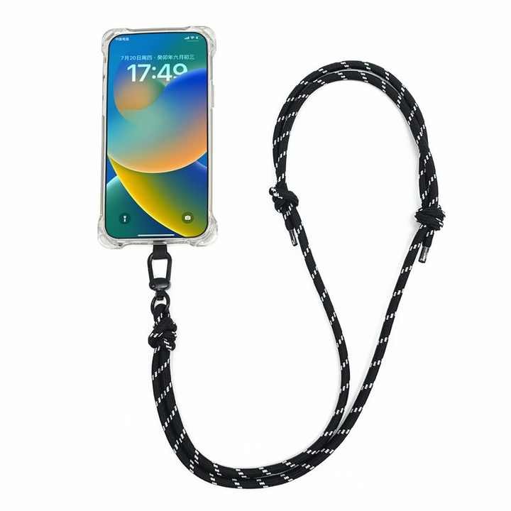 6mm Mobile Phone Crossbody Lanyard With Patch Camera Shoulder Cord Key Anti Loss Rope Adjustable Nylon Cellphone Neck Strap